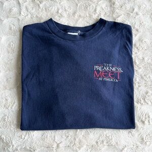 Vintage Preakness Shirt Tee Mens XL Navy Pimlico Horse Racing Baltimore Maryland